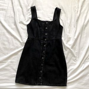 Urban Outfitters Black Button Down Jean Dress